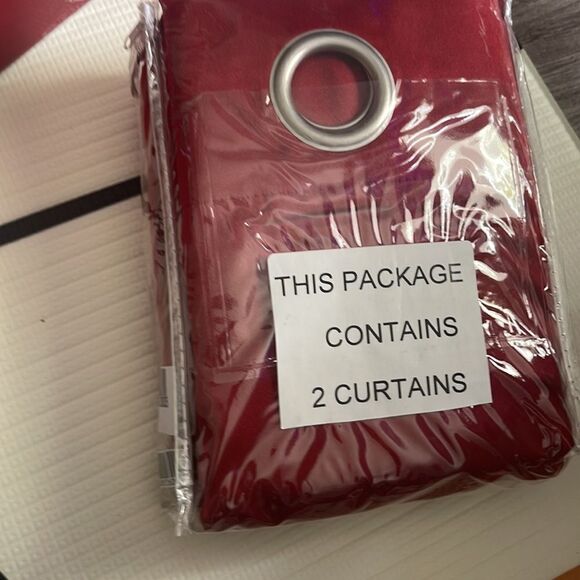 Sun Zero Griffin Grommet 54 X 63 Burgundy Curtains. - Picture 2 of 2